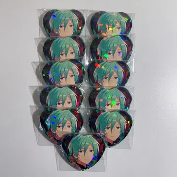 앙스타 스타포니 홀로그램 하트 캔뱃지 카제하야 타츠미 11개