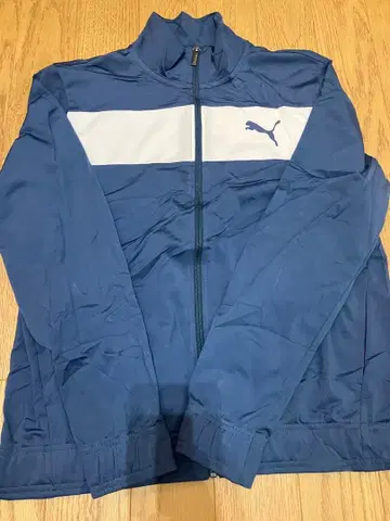 PUMA 네이비 스트라이프 저지 L