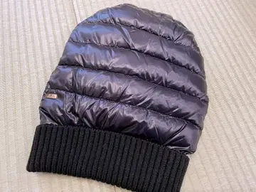 [택 포함] HERNO(헬노) 니트 다운 캡 블랙