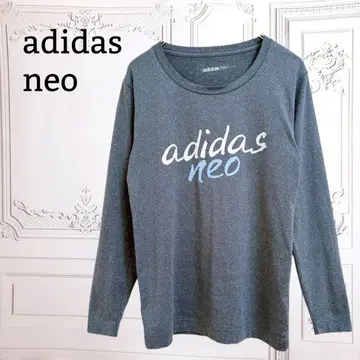 아디다스 네오 T셔츠 긴팔 롱티 빅 로고 [ F ] 그레이 스포츠