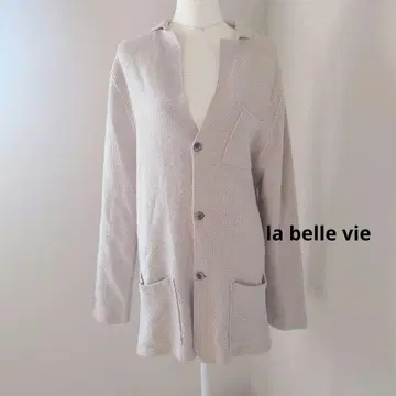 이탈리아제 니트 가디건 긴팔 베이지 M