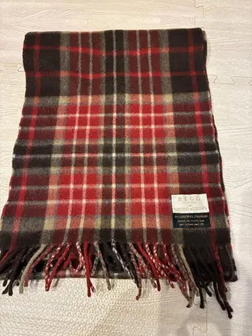 BEGG & CO 체크 무늬 머플러