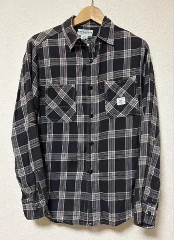 SASSAFRAS 체크 무늬 긴팔 셔츠 S