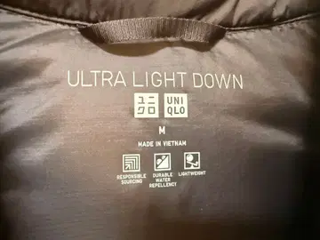 UNIQLO 울트라 라이트 다운 다운 자켓 M 블랙