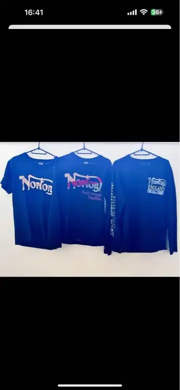 [ 재판매 ] Norton 반팔, 긴팔 셔츠 2장 3점