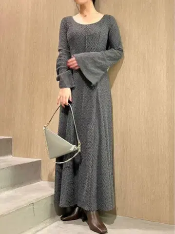 새상품 FRAY I.D 페더 러셀 레이스 플레어 원피스