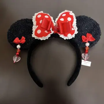 미니 마우스 머리띠 리본 귀찌