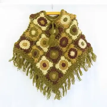 새상품 크로셰 판초 에스닉 동양적인 세련된 M177