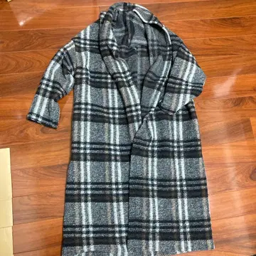 브라운 계열 체크 가디건 M