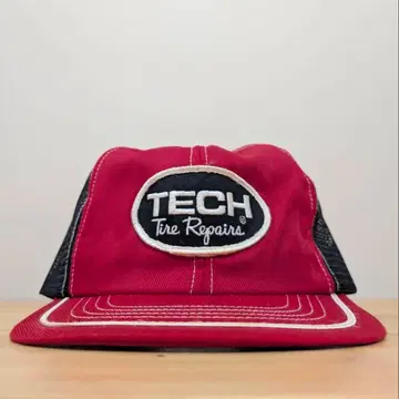 레어 USA제 70s TECH 트래커 캡 기업 로고