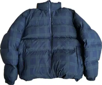 블랙과 그린 체크 무늬 다운 자켓 archive