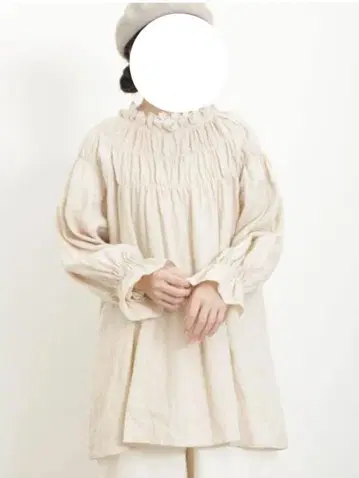 워터 레스 리넨 전후 2WAY 개더 튜닉