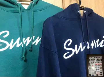 Summit 후드티 2착 XL 사이즈 ( 그린, 네이비 ) 속기모