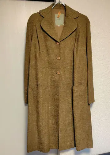 시빌라 Sybilla 롱 코트 총 안감 장식 버튼 레트로