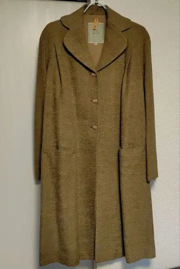 시빌라 Sybilla 롱 코트 총 안감 장식 버튼 레트로