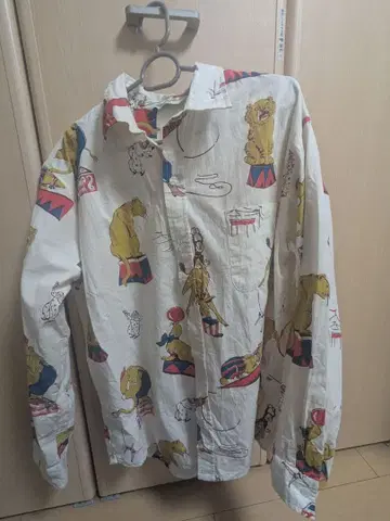 Backers 동물 패턴 긴팔 셔츠 M 사이즈