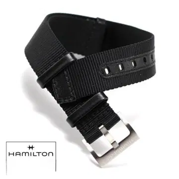 HAMILTON 카키 필드용 정품 스트랩 블랙 나일론제 20mm