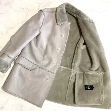 새상품급 CK 캘빈클라인 무스탕 자켓 그레이 M