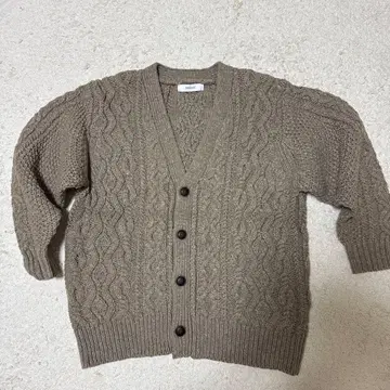 INHERIT 케이블 니트 가디건 베이지