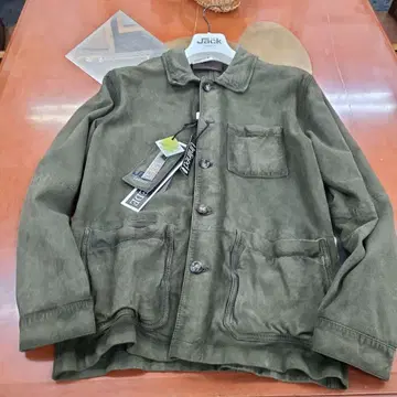 올리브 그린 스웨이드 캐주얼 자켓