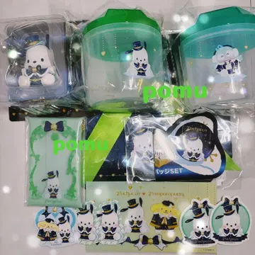 산리오 해피 복권 포차코 A상 피규어 D상 캐니스터 세트