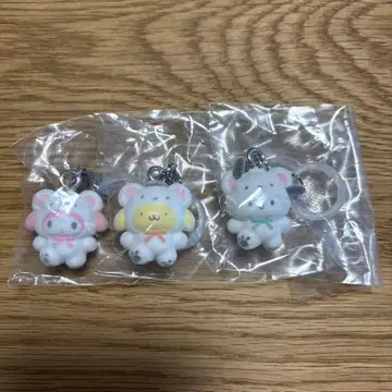 산리오 메지루시 액세서리 포근포근 스노우 참 3점 세트