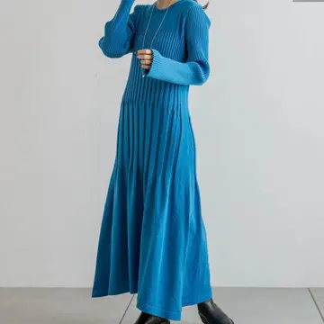 mystic 미스틱 티어드 리브 니트 원피스