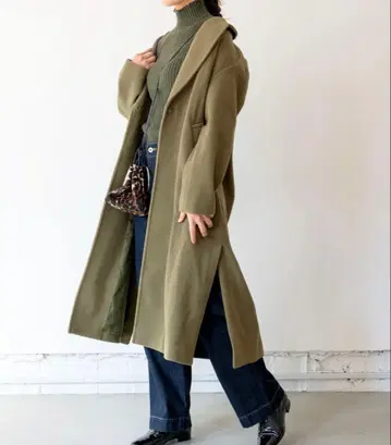 SUPER100 싱글 모사 롱 코트