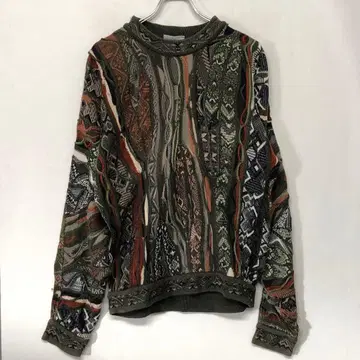 COOGI 호주산 90s 스트릿 구제 의류 3D 코튼 니트