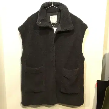 SO 에스오 베스트 보아 베스트 롱 기장 스탠드 카라 프론트 오픈 겉옷