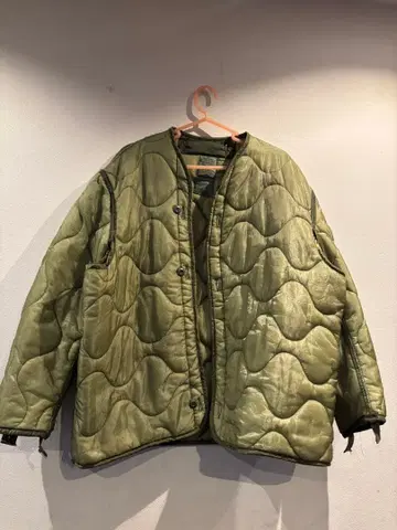 80s USARMY M-65 퀼팅 라이너 자켓 M 카키 충전솜