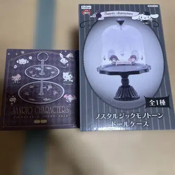 산리오 캐릭터즈 인형 케이스 액세서리 스탠드 세트