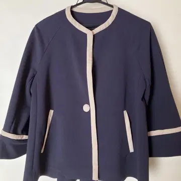 FENNEL 네이비 노카라 자켓