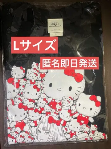 이토 준지 x 산리오 캐릭터즈 러기드 T셔츠 갸루 토미에 x 헬로키티