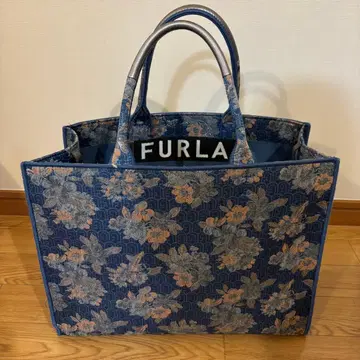 훌라 OPPORTUNITY 토트백 파랑 오포르투니티 꽃무늬 네이비