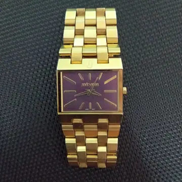 NIXON THE TICKET 골드 쿼츠 손목시계