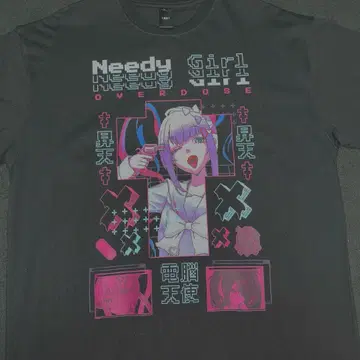 초텐짱 NEEDY GIRL OVER DOSE T셔츠 L사이즈