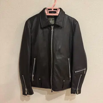 nano 블랙 가죽 자켓 싱글 라이더