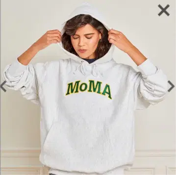 MoMA champion 실버 그레이 후드티