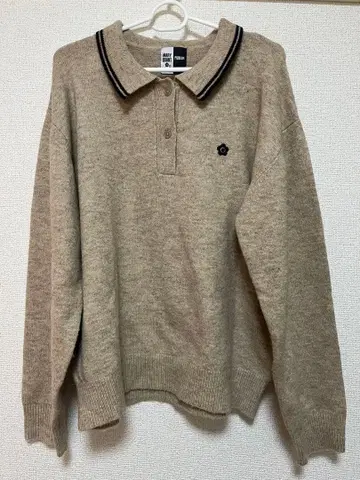 MARY QUANT x PUBLUX 원포인트 자수 니트 피케 셔츠