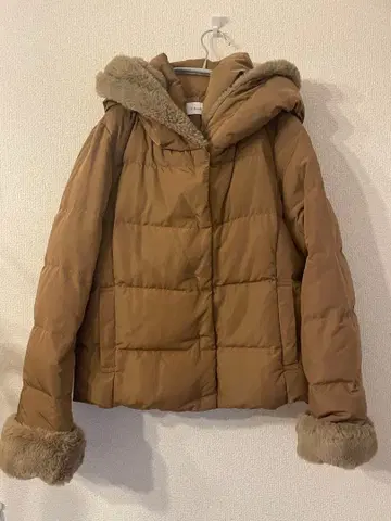 Jf Ready Made 후드 부착 다운 자켓 브라운