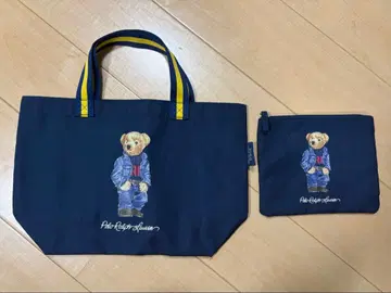 새상품급 폴로 랄프 로렌 폴로베어 파우치 포함 토트백