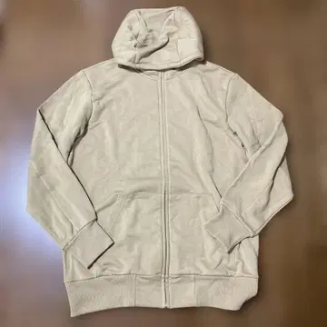 유니클로 남성용 베이지 풀 집업 후드티 두꺼운 원단 XL 미사용 새상품