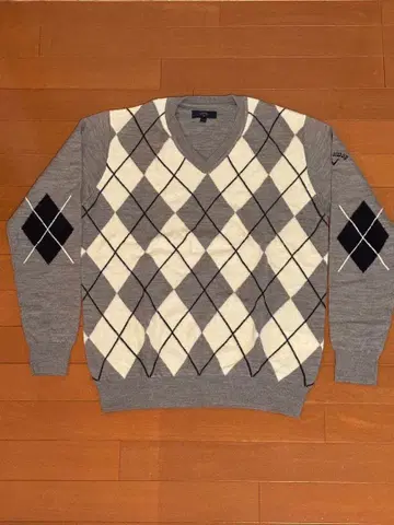 캘러웨이 아가일 니트 스웨터 L 사이즈