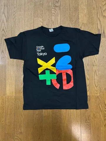 Google 티셔츠 블랙 백 프린트 L 사이즈