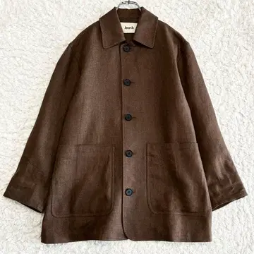 Jeanik 린넨 커버올 자켓 브라운