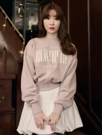 Herlipto Cherish 오버사이즈 스웨트셔츠