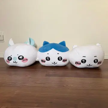 엎드린 치이카와 (먼작귀) 봉제 인형 3체 세트 하치와레 모몽가