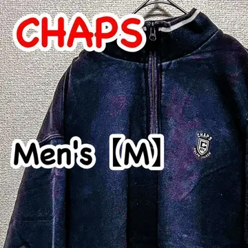 HH80 [US 수입] CHAPS 하프 지퍼 맨투맨 [남성용 M] 블랙