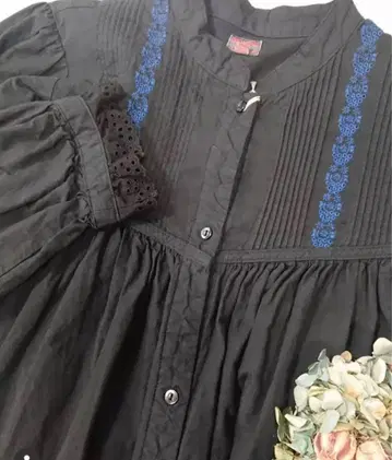 고투 할리우드 자수 셔츠 원피스